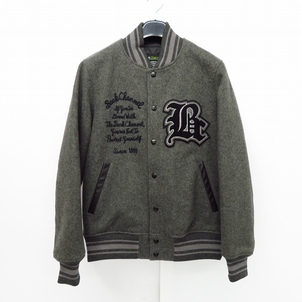 実際に弊社で買取させて頂いたBack Channel/バックチャンネル ウールスタジャン ワッペン/刺繍 M