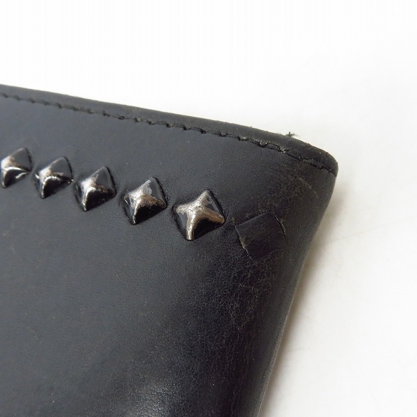 実際に弊社で買取させて頂いたHTC/HOLLYWOOD TRADING CO/エイチティーシー 長財布/ロングウォレット レザー スタッズの画像 8枚目