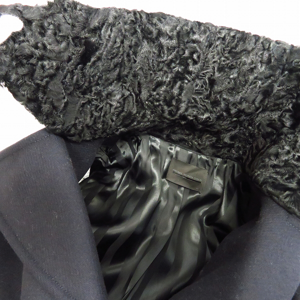 実際に弊社で買取させて頂いたDIESEL BLACK GOLD/ディーゼル ブラック ゴールド 襟 ファー Pコート/48の画像 5枚目