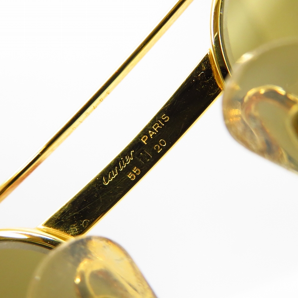 実際に弊社で買取させて頂いたCartier/カルティエ サングラス/アイウェア ゴールド×ブラウンの画像 5枚目
