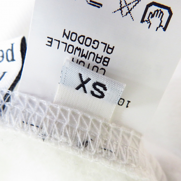 実際に弊社で買取させて頂いたLucien pellat-finet/ルシアンペラフィネ ジップアップパーカー スタッズ バックスカル ホワイト EVH1141/XSの画像 7枚目