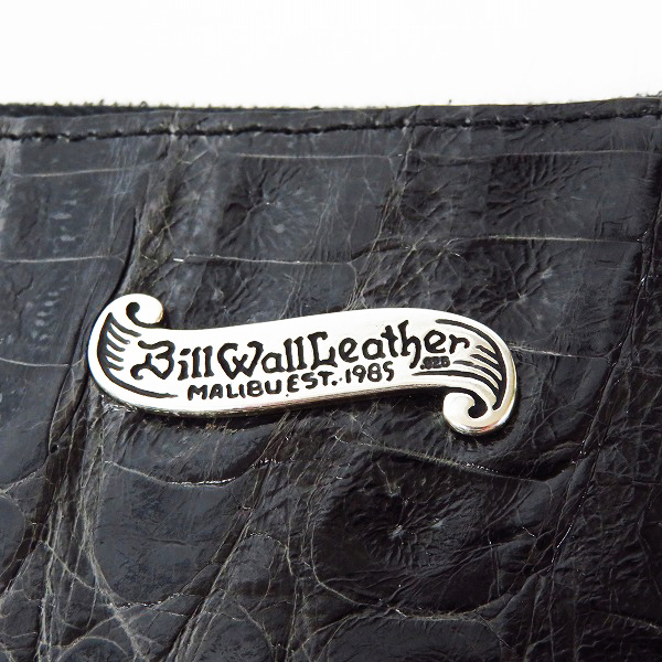 実際に弊社で買取させて頂いた【ギャラ付】BILL WALL LEATHER/BWL/ビルウォールレザー L字ジップ コインケースｗ/アリゲーターの画像 5枚目