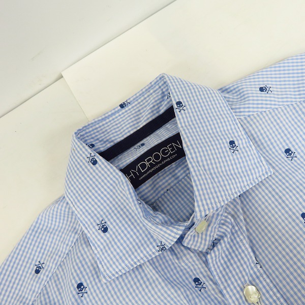 実際に弊社で買取させて頂いたHYDROGEN/ハイドロゲン スカル刺繍 半袖シャツ/XSの画像 5枚目