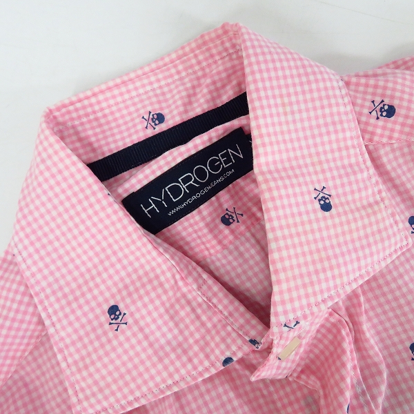 実際に弊社で買取させて頂いた【JPタグ】HYDROGEN/ハイドロゲン 総スカルプリント ハーフスリーブ/半袖 シャツ Size：XSの画像 4枚目
