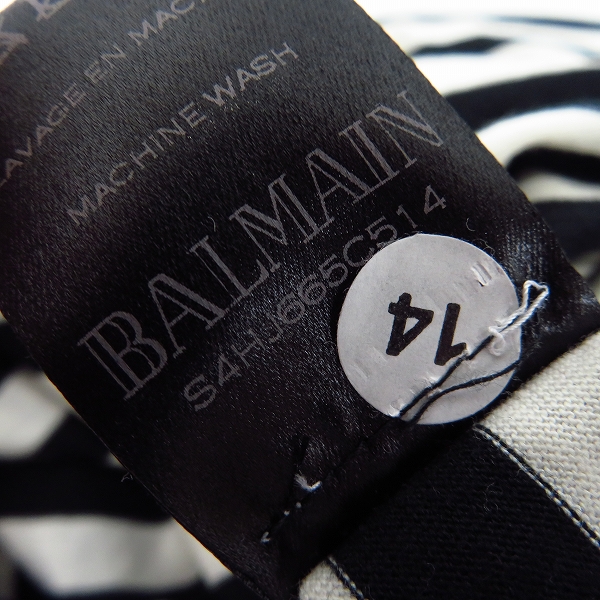 実際に弊社で買取させて頂いたBALMAIN/バルマン 14SS ポロシャツ ボーダー サイドジップ Sの画像 7枚目