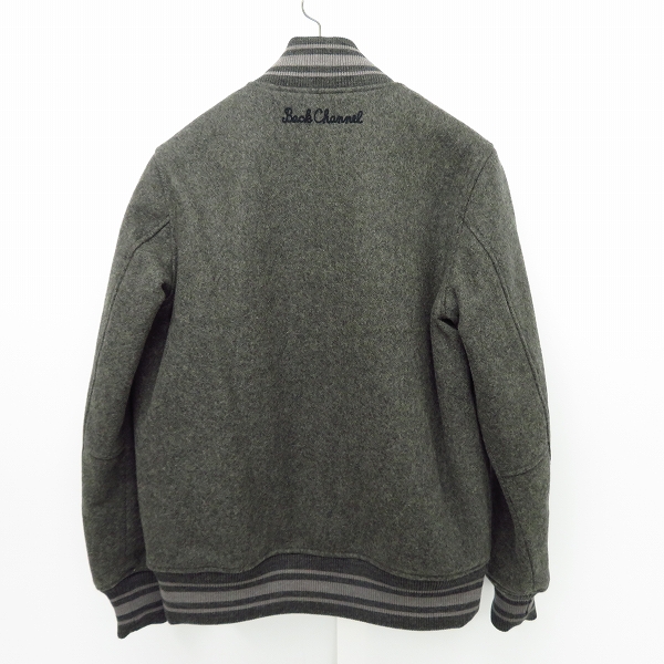 実際に弊社で買取させて頂いたBack Channel/バックチャンネル ウールスタジャン ワッペン/刺繍 Mの画像 1枚目