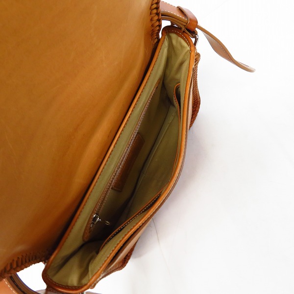 実際に弊社で買取させて頂いたHUNTING WORLD/ハンティングワールド スティングレイ/エイ革 レザーコンビ ショルダーバッグの画像 3枚目