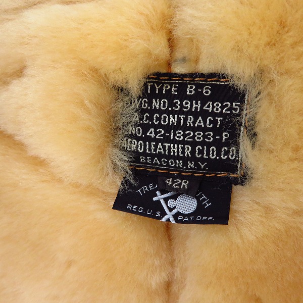 THE FEW ザフュー 42-18283-P B-6 AERO LEATHER CLO.CO ムートン