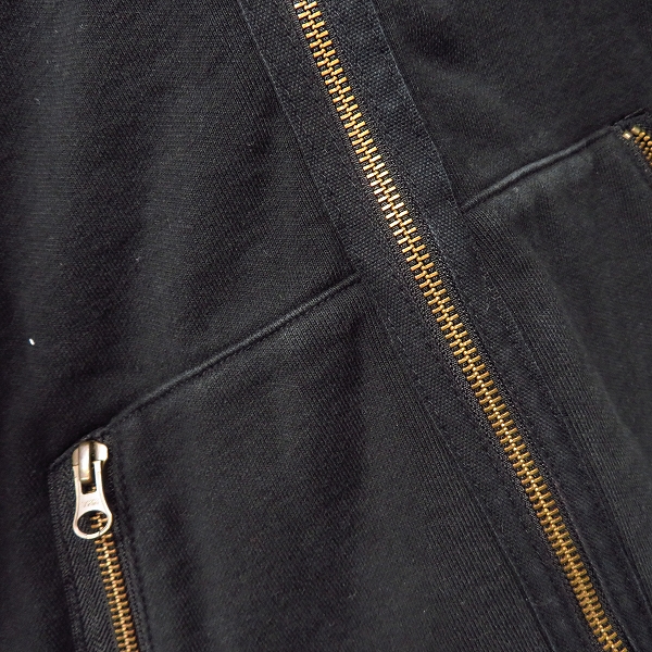 実際に弊社で買取させて頂いたBackChannel/バックチャンネル リバーシブル ジップアップパーカー ポケットデザイン ブラック/Lの画像 7枚目