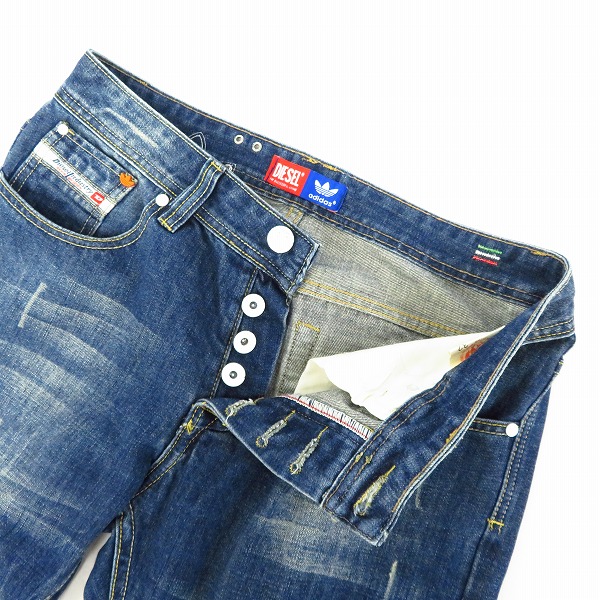 実際に弊社で買取させて頂いたDIESEL×adidas/ディーゼル×アディダス デニムパンツ/93243/W32の画像 2枚目