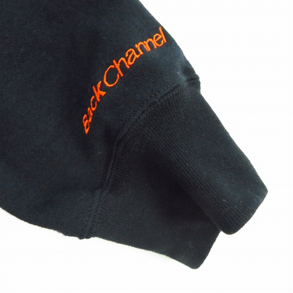 実際に弊社で買取させて頂いたBackChannel/バックチャンネル ジップアップパーカー バックプリント ブラック/オレンジ Mの画像 5枚目