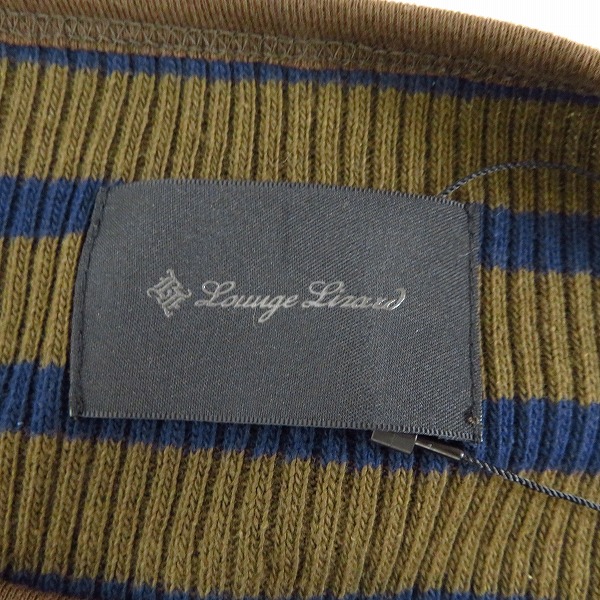 実際に弊社で買取させて頂いた【未使用】Lounge Lizard/ラウンジリザード BOSCHETTO RIB BORDER HENLEY NECK/ヘンリーネック 8661/1の画像 2枚目
