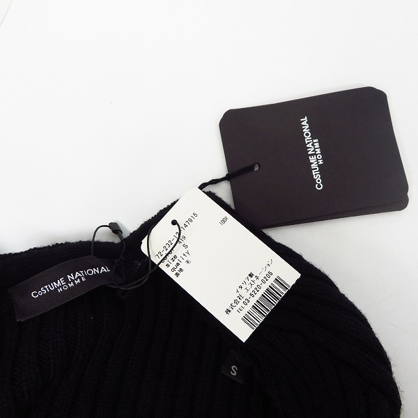 実際に弊社で買取させて頂いた【未使用】CoSTUME NATIONAL/コスチューム ナショナル ヘンリーネック ニット ブラック/Sの画像 6枚目
