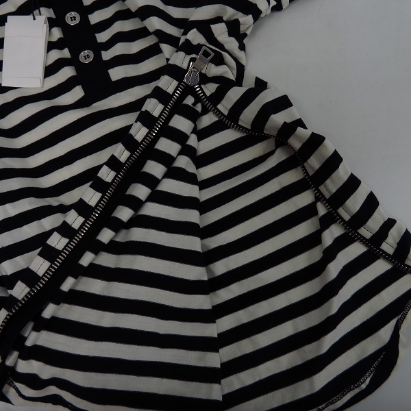 実際に弊社で買取させて頂いたBALMAIN/バルマン 14SS ポロシャツ ボーダー サイドジップ Sの画像 8枚目