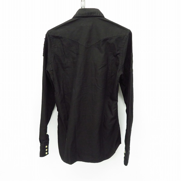 実際に弊社で買取させて頂いたHYDROGEN/ハイドロゲン ワッペン刺繍 カジュアルウエスタンシャツ ブラック/Sの画像 1枚目