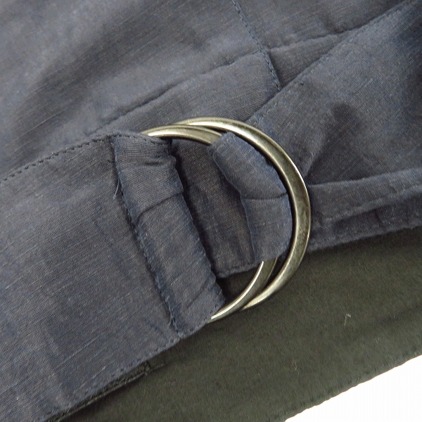 実際に弊社で買取させて頂いたGIORGIO ARMANI/ジョルジオアルマーニ リングベルト付き ワイドリネンパンツ/48の画像 8枚目