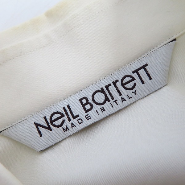 実際に弊社で買取させて頂いたNeil Barrett/ニールバレット ドレスシャツ 長袖シャツ ホワイト/Sの画像 2枚目