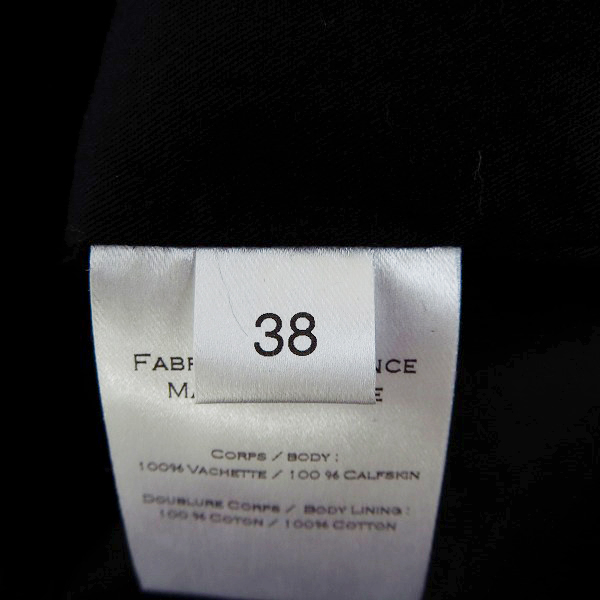 実際に弊社で買取させて頂いたBALMAIN/バルマン ZIPポケット レザー半袖シャツ ブラック 38の画像 3枚目