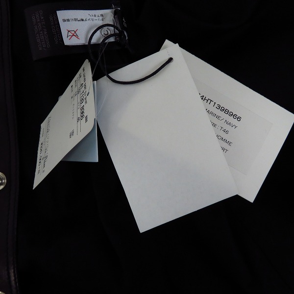 実際に弊社で買取させて頂いた【未使用】BALMAIN/バルマン 14SS キルティングバイカーレザーシャツジャケット 46の画像 6枚目