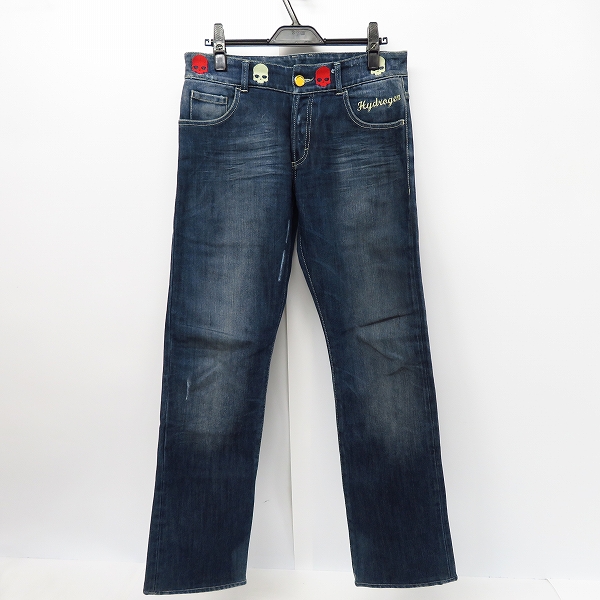 実際に弊社で買取させて頂いたHYDROGEN/ハイドロゲン マルチスカル刺繍 ストレッチ デニムパンツ/ジーンズ Size：30
