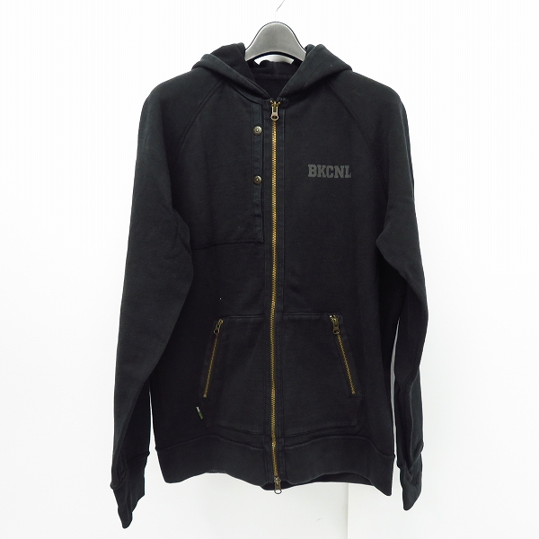 実際に弊社で買取させて頂いたBackChannel/バックチャンネル リバーシブル ジップアップパーカー ポケットデザイン ブラック/L