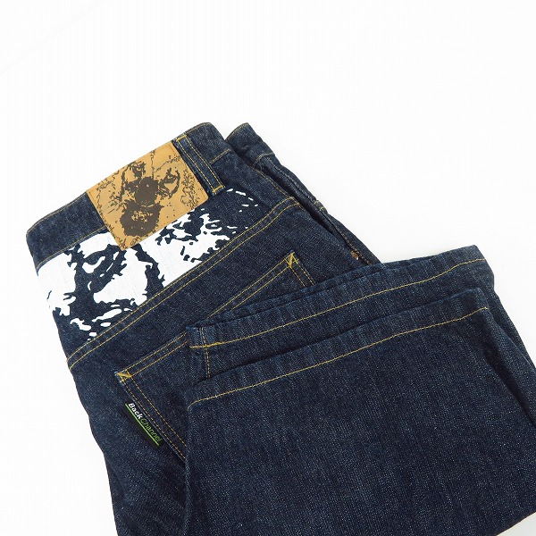実際に弊社で買取させて頂いたBackChannel/バックチャンネル デニムパンツ/ハーフパンツ ゴーストライオンプリント/Mの画像 8枚目