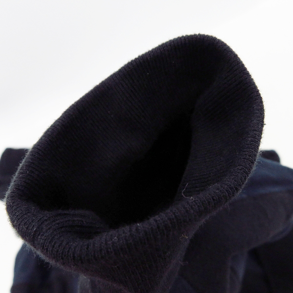 実際に弊社で買取させて頂いたBackChannel/バックチャンネル ジップアップパーカー ダイヤチェック ブラック/ネイビー Lの画像 7枚目