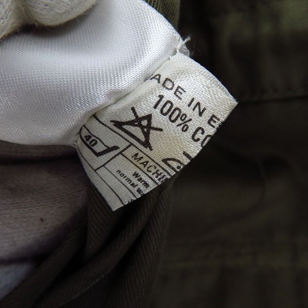 実際に弊社で買取させて頂いたHUNTING WORLD/ハンティングワールド コットン ミリタリージャケット カーキ/42の画像 3枚目