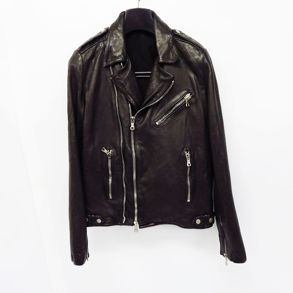 実際に弊社で買取させて頂いたBALMAIN/バルマン ダブルライダースレザージャケット ブラック