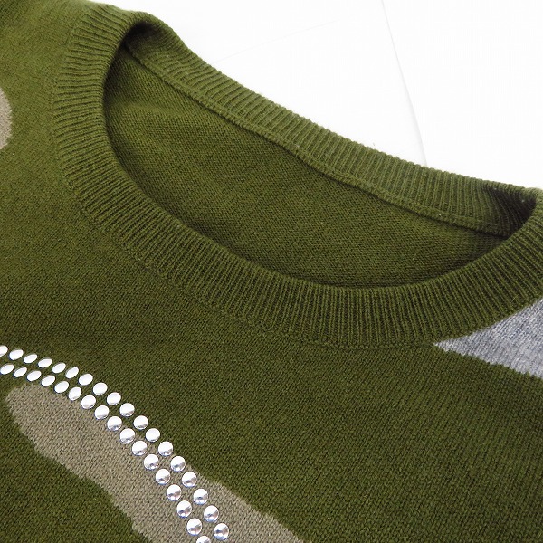 実際に弊社で買取させて頂いたLucien pellat-finet/ルシアンペラフィネ ニット/セーター スカル カモフラ/迷彩柄 Sの画像 5枚目