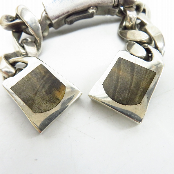 実際に弊社で買取させて頂いたstanley GUESS/スタンリーゲス ウッドインレイド ウォッチバンド/ウォッチブレスｗ/ボックスクリップの画像 3枚目