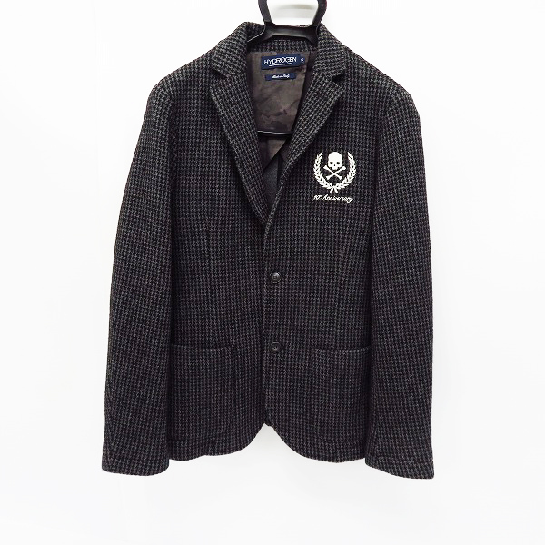 実際に弊社で買取させて頂いたHYDROGEN/ハイドロゲン 10 Anniversary 刺繍 千鳥格子柄 2ボタン ジャケット Size：S