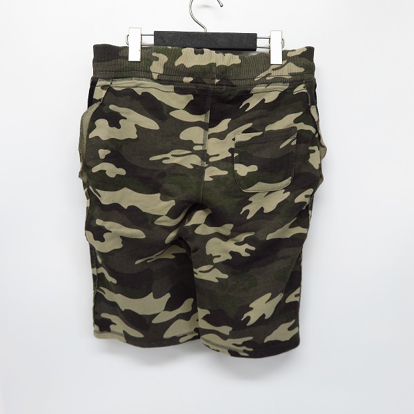 実際に弊社で買取させて頂いたHYDROGEN/ハイドロゲン 迷彩 黒ライン スウェット ハーフパンツ/Sの画像 1枚目