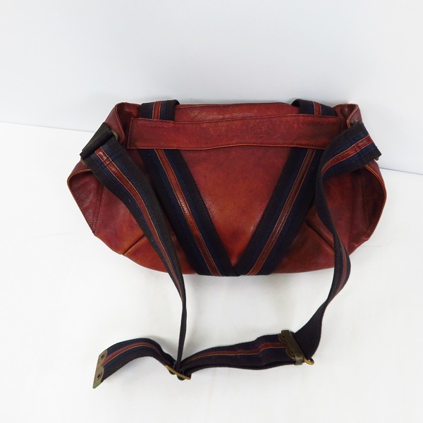 実際に弊社で買取させて頂いたDRIES VAN NOTEN/ドリスヴァンノッテン ビンテージ加工 レザー メッセンジャーバッグの画像 1枚目