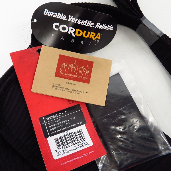 実際に弊社で買取させて頂いた【未使用】Manhattan Portage/マンハッタンポーテージ ナイロン メッセンジャーバッグ ブラックの画像 6枚目