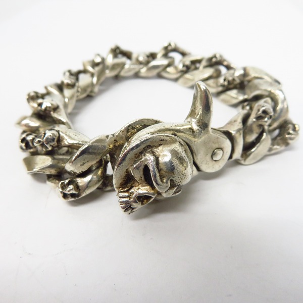 実際に弊社で買取させて頂いたTHIRTEEN DESIGNS/サーティーンデザインズ シルバースカルブレスの画像 1枚目