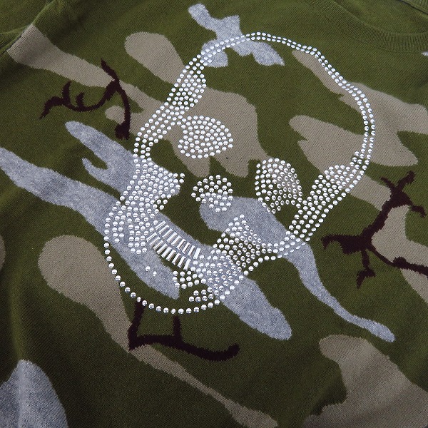 実際に弊社で買取させて頂いたLucien pellat-finet/ルシアンペラフィネ ニット/セーター スカル カモフラ/迷彩柄 Sの画像 7枚目