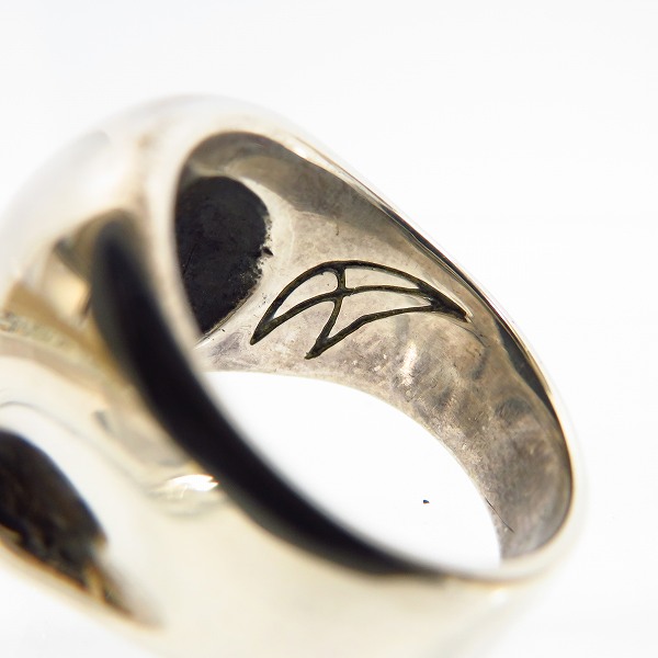 実際に弊社で買取させて頂いた【ギャラ】CRAZY PIG/クレイジーピッグ SMALL EVIL SKULL RING 15号の画像 5枚目