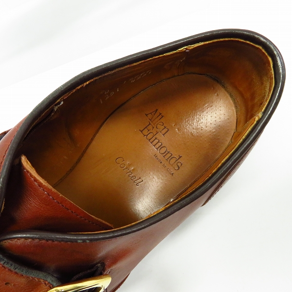 実際に弊社で買取させて頂いたAllen Edmonds/アレン・エドモンズ レザーモンクストラップシューズ/8Dの画像 4枚目