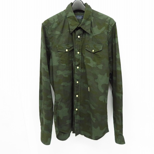 実際に弊社で買取させて頂いたHYDROGEN/ハイドロゲン カモフラ/迷彩柄 ウエスタンシャツ 長袖 M