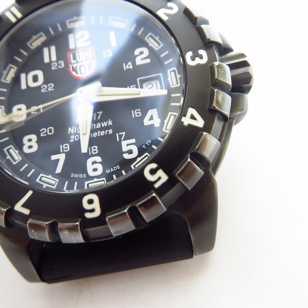 実際に弊社で買取させて頂いたLUMINOX/ルミノックス 3400 JET-BLACK F-117 NIGHTHAWK ラバーバンドの画像 4枚目