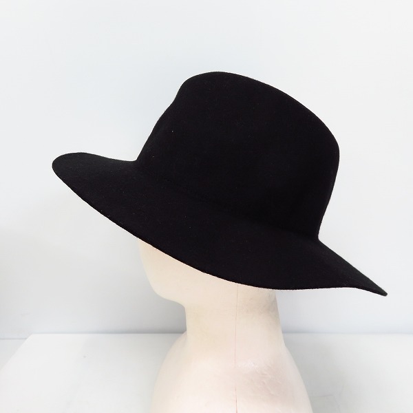 実際に弊社で買取させて頂いたHARE/ハレ フェルト 中折れハット ブラックの画像 2枚目