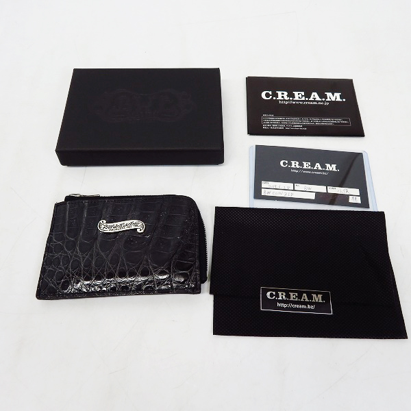 実際に弊社で買取させて頂いた【ギャラ付】BILL WALL LEATHER/BWL/ビルウォールレザー L字ジップ コインケースｗ/アリゲーターの画像 8枚目