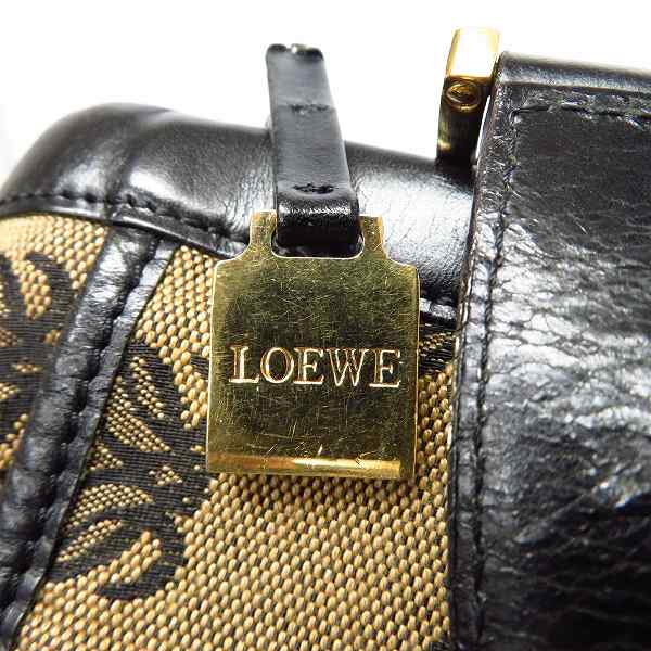 実際に弊社で買取させて頂いたLOEWE/ロエベ ロゴ総柄 キャンバス×レザー ハンドバッグの画像 5枚目