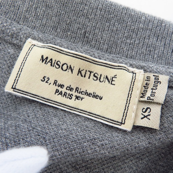 実際に弊社で買取させて頂いたMAISON KITSUNE/メゾンキツネ ワンポイント刺繍 半袖 ポロシャツ/XSの画像 2枚目