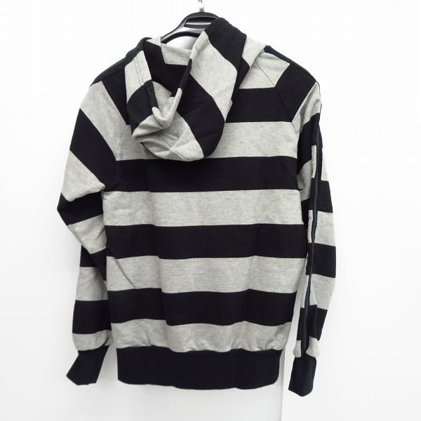 実際に弊社で買取させて頂いたHYDROGEN/ハイドロゲン スカル刺繍 ボーダー柄 プルオーバー パーカー/フーディー Size：Sの画像 1枚目