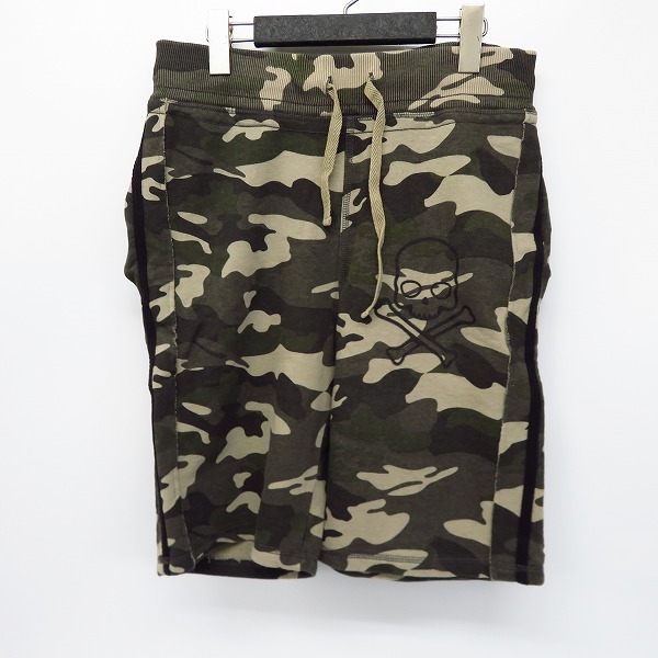 実際に弊社で買取させて頂いたHYDROGEN/ハイドロゲン 迷彩 黒ライン スウェット ハーフパンツ/S