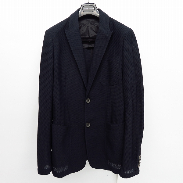 実際に弊社で買取させて頂いたGIORGIO ARMANI/ジョルジオアルマーニ メッシュ テーラードジャケット 52