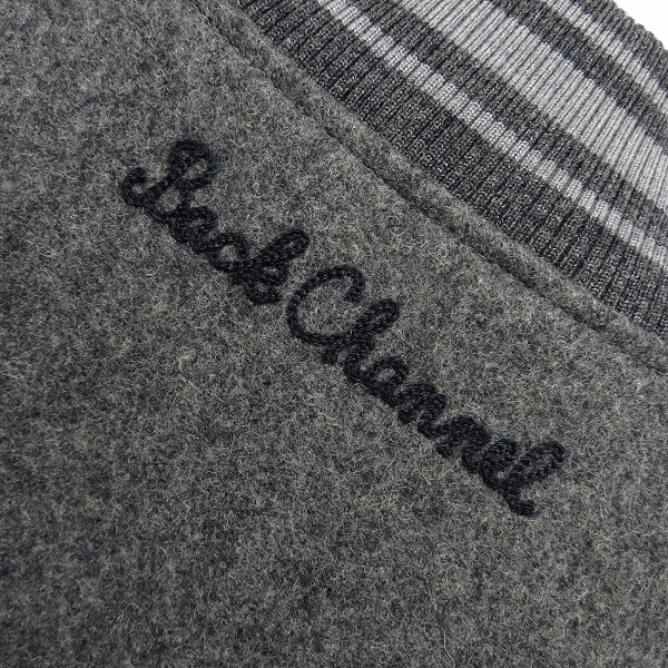 実際に弊社で買取させて頂いたBack Channel/バックチャンネル ウールスタジャン ワッペン/刺繍 Mの画像 2枚目
