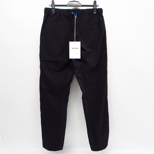 実際に弊社で買取させて頂いた【未使用】FACTOTUM/ファクトタム ナイロン スキニーパンツ 01050235 ブラック/46の画像 1枚目